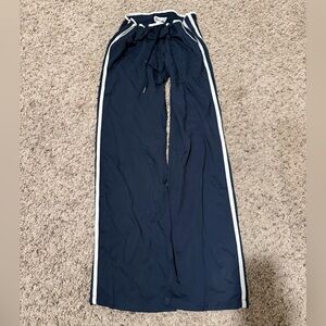 Princess Polly Navy Wide-Leg Track Pants w/ White Stripe US size 2